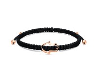 Hamsa Hand Shaped with Matt Rope Bracelet BR-301-RO-GP